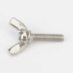 Stainless steel wing screw with threaded shank, DIN 316 reference pattern