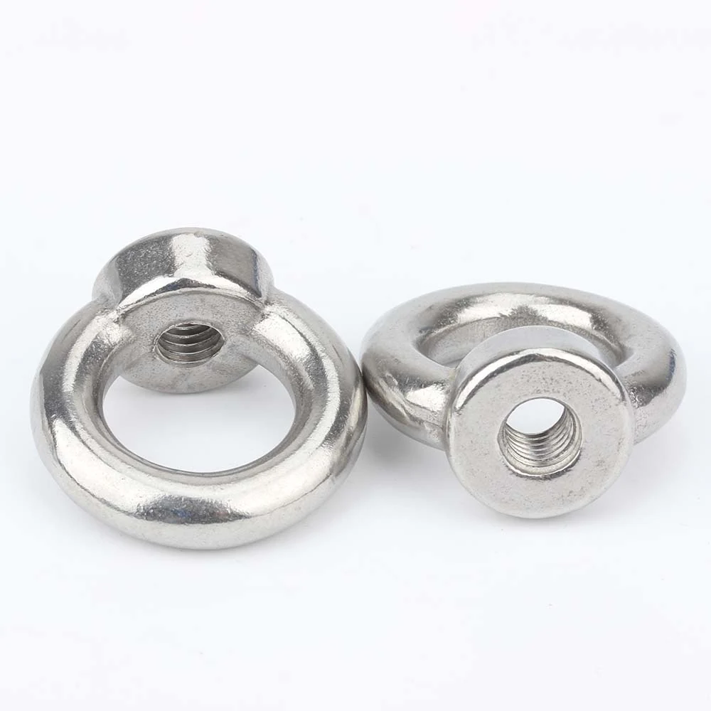 DIN 582 eye nuts showing internal threads and ring profiles