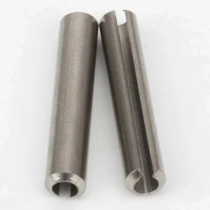 GB 879 slotted spring pins showing the longitudinal slot and chamfered ends