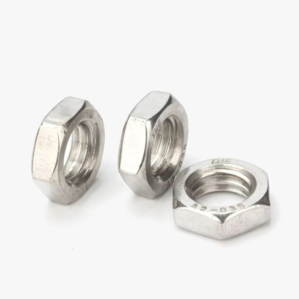 DIN 439 Stainless Steel Thin Hexagon Nuts - multiple product views