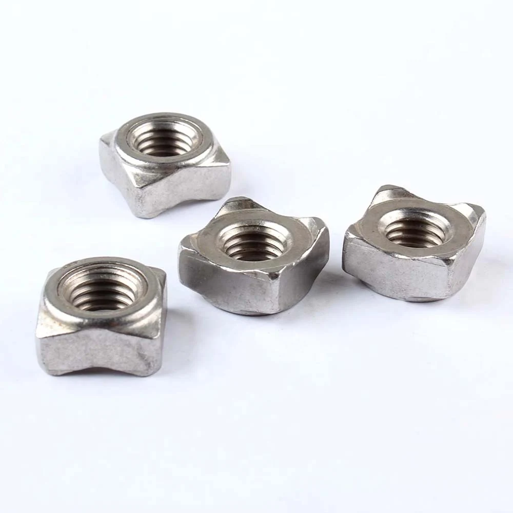DIN 928 Stainless Steel Square Weld Nuts - multiple product views