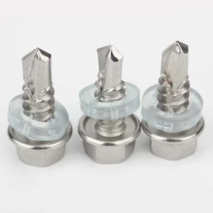 DIN 7504 K hexagon flange self-drilling screw - washer-equipped sample, view 1