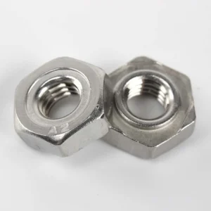 DIN 929 hexagon weld nuts shown from both sides
