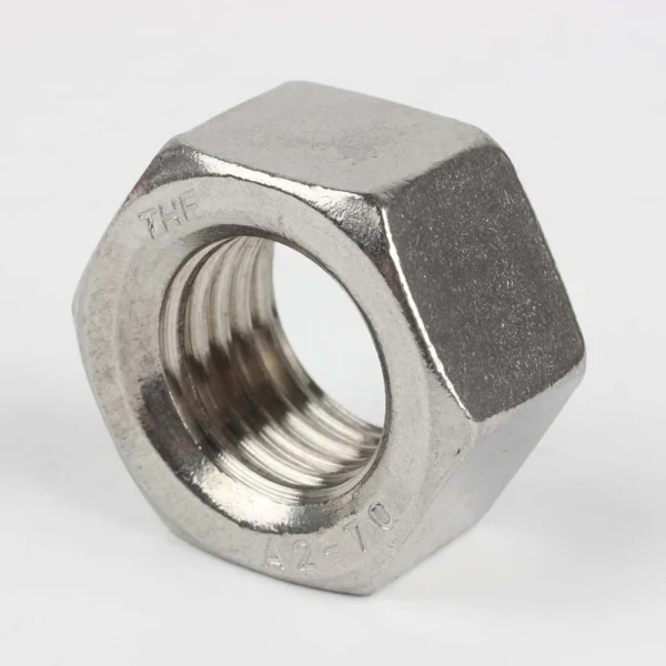 THE DIN 934 stainless steel hex nut with A2-70 marking and internal thread