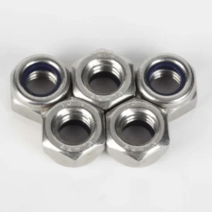 TONG DIN 985 stainless steel nylon insert lock nuts with blue nylon rings