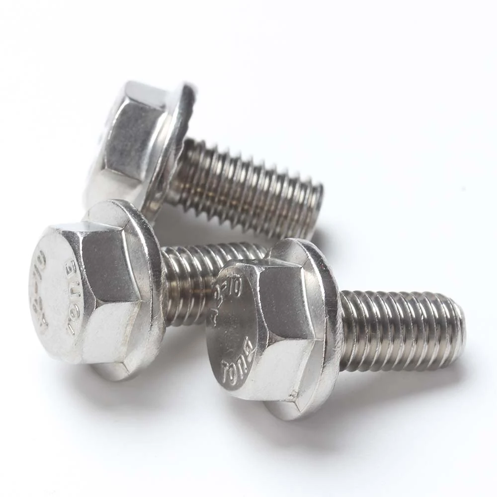 TONG head marking on GB 5789 stainless steel hex flange bolts