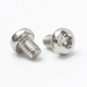 Hexalobular pan head screws showing the six-lobe drive and side profile